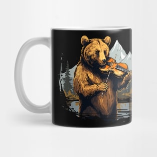 Grizzly Bear playing violin Mug